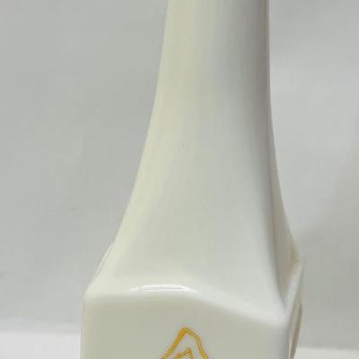 Vintage White Milk Glass - Swiss Mountain Cabin Bottle