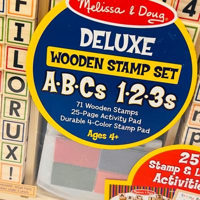 Melissa & Doug Deluxe Wooden Stamp Set
