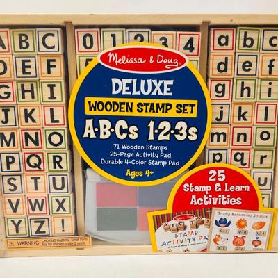 Melissa & Doug Deluxe Wooden Stamp Set