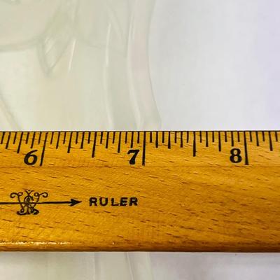 Vintage Frosted Embossed Glass Poinsettia Platter