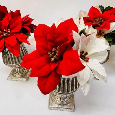 3 Poinsettia Centerpieces