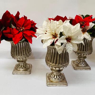 3 Poinsettia Centerpieces