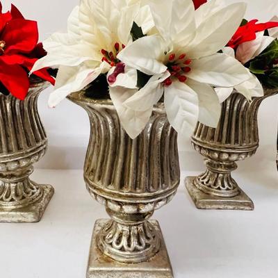 3 Poinsettia Centerpieces