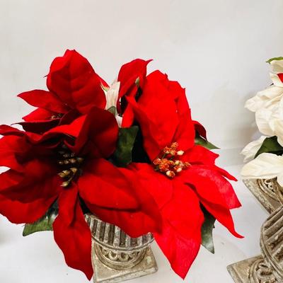 3 Poinsettia Centerpieces