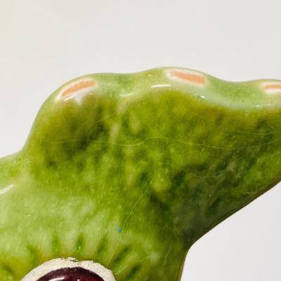 Green Mosaic Rooster Statue