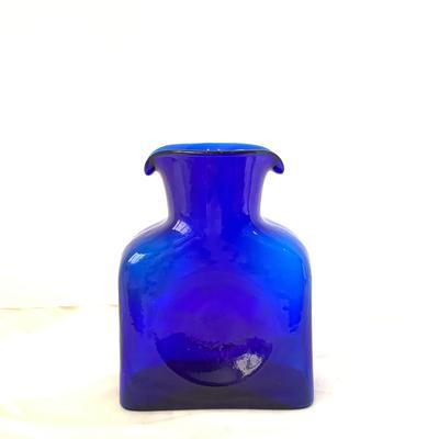 8160 Blue Blenko Glass Water Bottle