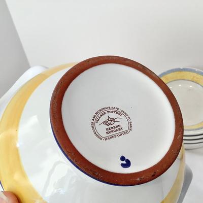 8169 Williams Sonoma Canister Set & Herend Village Pottery