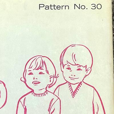 Kandel Knits Pattern No. 30 Little Boys’ and Girls’ Set-in Sleeve Pullover or Coat sizes 1-2-3-4 1970