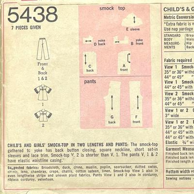 Simplicity No. 5438 girls size 12 breast 30 waist 25 1/2 1972