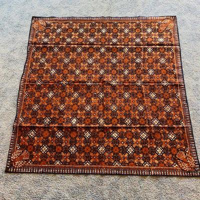 Asian Tapestries and Copper Painted Glass Decanters  (FR-SL)