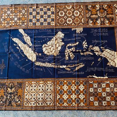 Asian Tapestries and Copper Painted Glass Decanters  (FR-SL)
