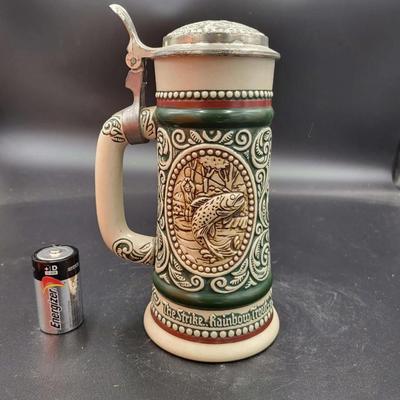 Vintage Avon Beer Stein Hunting and Fishing Theme