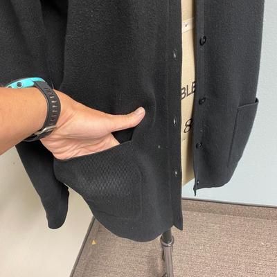 Nordstrom Large Black Button Cardigan Sweater