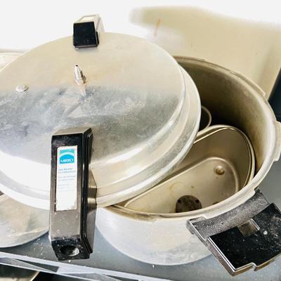 Presto and Mirro Pressure Cookers and Wearever Cookery (G-JM)