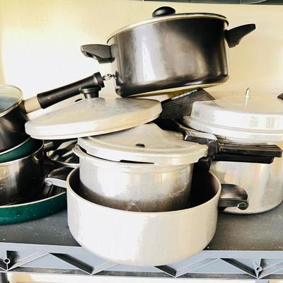 Presto and Mirro Pressure Cookers and Wearever Cookery (G-JM)