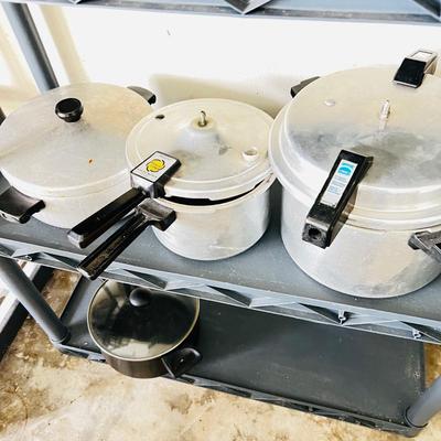 Presto and Mirro Pressure Cookers and Wearever Cookery (G-JM)