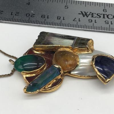 Vintage Multi Stone Necklace