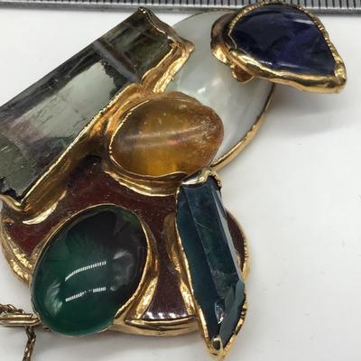 Vintage Multi Stone Necklace