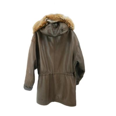 Andrew Marc Leather and Coyote Fur Jacket