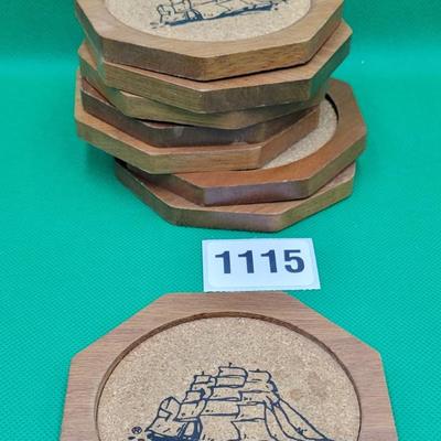 Wood and Cork Coaster Set