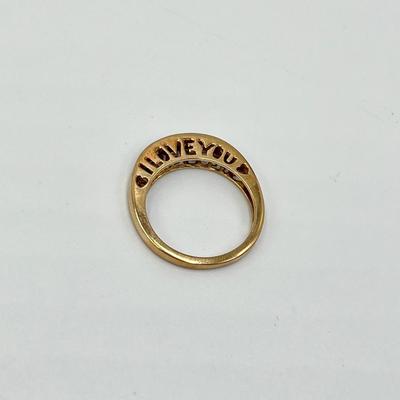 10K YG ~ â€œI Love Youâ€ Ring ~ Size 7