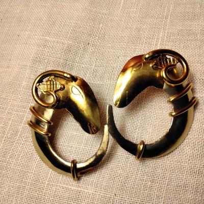 Rams Head Post Earrings