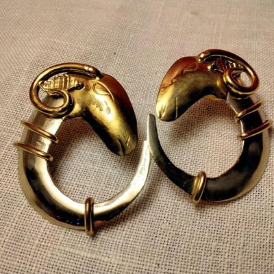 Rams Head Post Earrings
