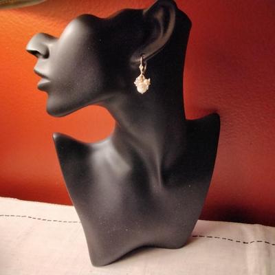 Sterling Silver Pearl, Mother of Pearl and Moonstone Earrings