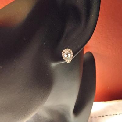 14K Rose Gold/925 Tanzanite Stud Earrings