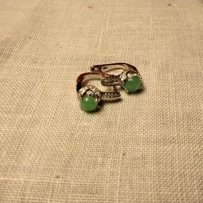 Chrysoprase Sterling Silver Earrings