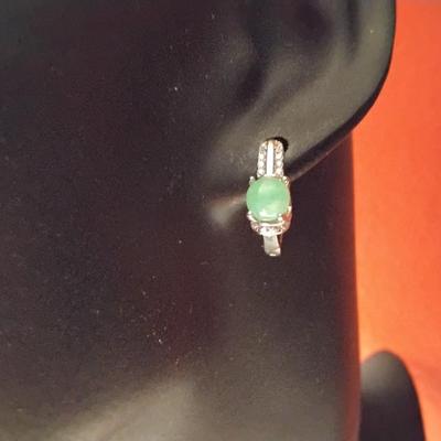 Chrysoprase Sterling Silver Earrings