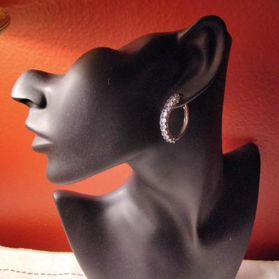 Breathtaking Tanzanite Sterling Silver Hoops