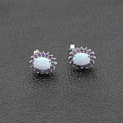 Gorgeous Opal and Amethyst Earrings