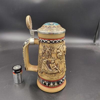 Vintage Indian of The American Frontier Stein