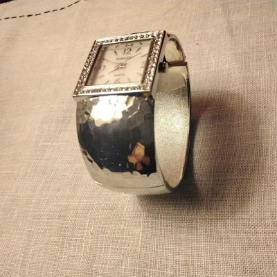 Embassy Cuff Watch With Mother Of Pearl Face