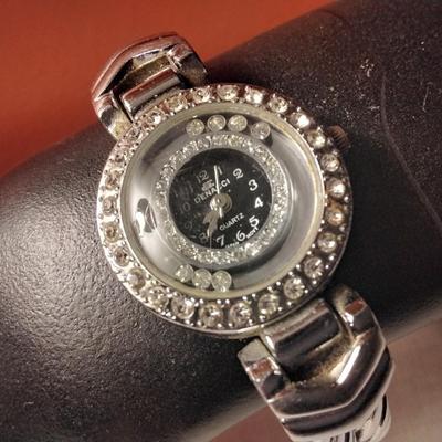 Vintage Denacci Bracelet Watch With Floating Crystals