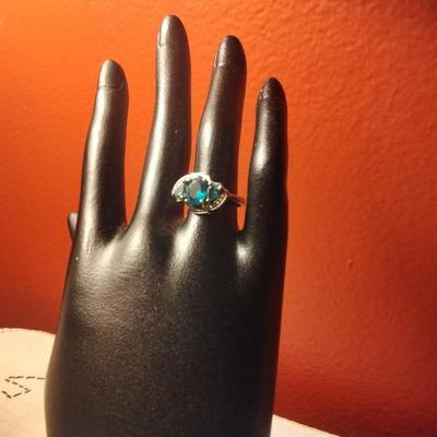 London Blue Topaz Sterling Silver Size 7