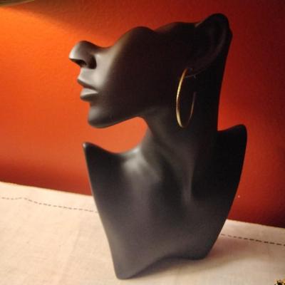 Beautiful Gold Tone Hoop Earring