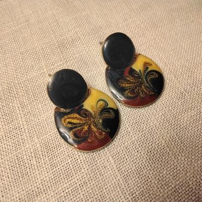 Stunning Enamel Earrings