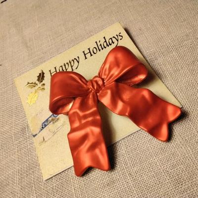 Vintage Christmas Bow Brooch