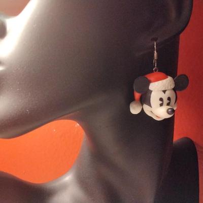 Santa Mickey Disney Earrings