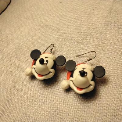Santa Mickey Disney Earrings