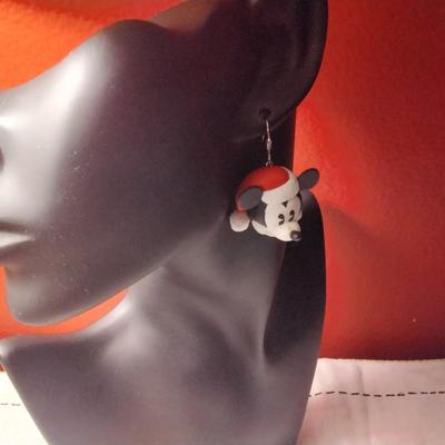 Santa Mickey Disney Earrings