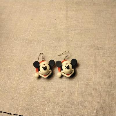 Santa Mickey Disney Earrings