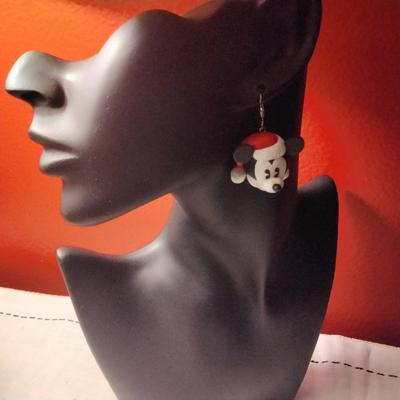 Santa Mickey Disney Earrings