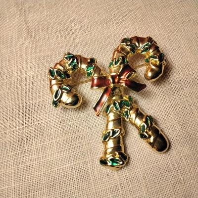 Candy Cane Brooch