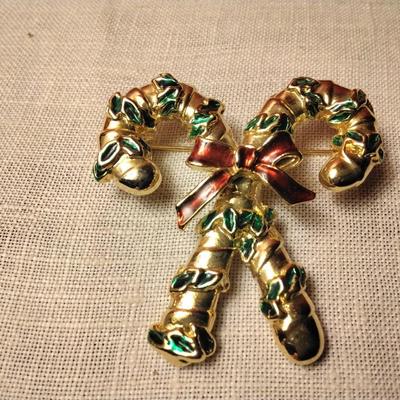 Candy Cane Brooch