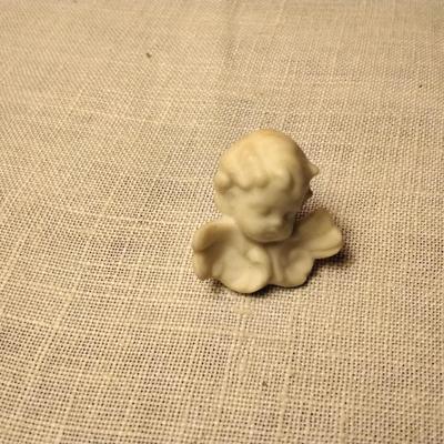 Bisque Porcelain Cherub Pin