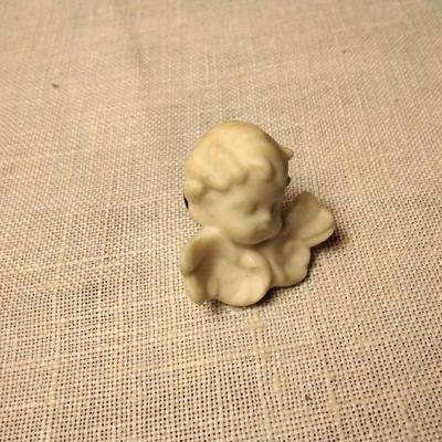 Bisque Porcelain Cherub Pin
