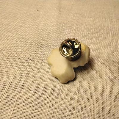 Bisque Porcelain Cherub Pin